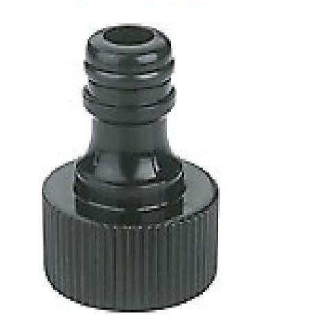 ProTool Poly Female Hose End to Male Pushend, black plastic hose fitting with ribbed connector.