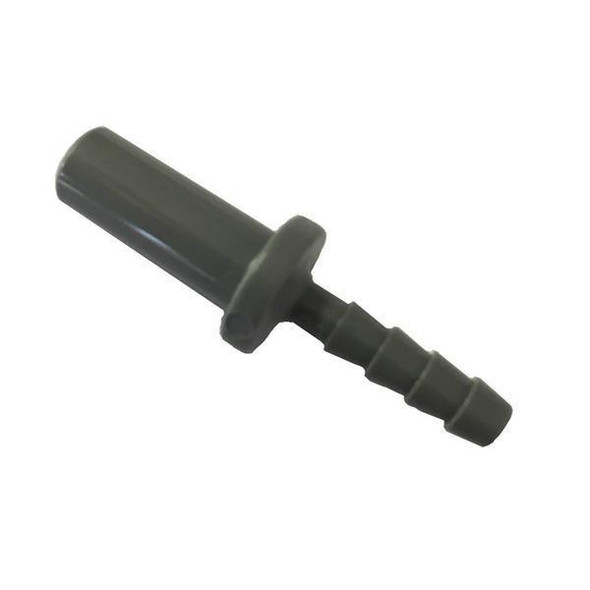 ProTool Stem Barb 5/16in stem x 3/16in barb, black plastic connector with barbed end for plumbing or fluid transfer applications.
