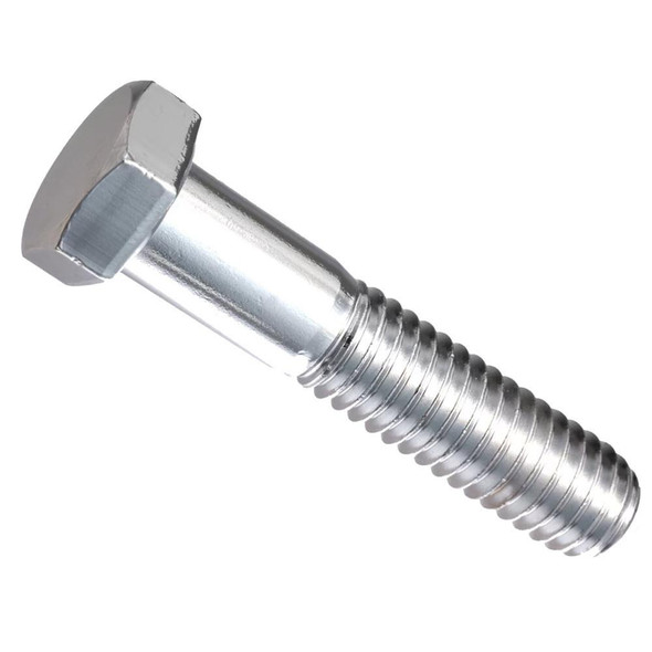 J.Racenstein Washer 1/4-20 SS, stainless steel washer bolt with hex head and threaded body.