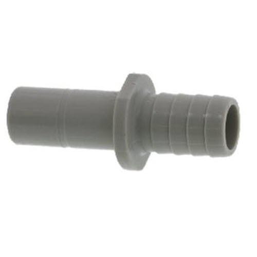 ProTool Stem Barb 1/2in Stem to 1/2in Barb, Gray plastic fitting for hose connection.