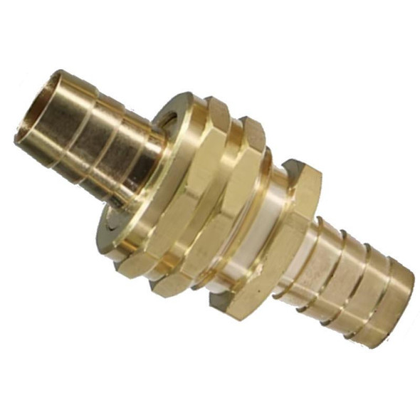 ProTool Hose Barb 1/2 inch Barb to 3/4 inch Garden Hose Male & Female Set, durable brass hose connector with threaded fittings for secure garden hose connection.