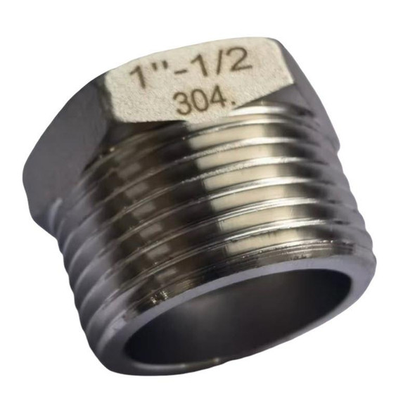 ProTool Bushing Hex SS 1in X 1/2in, stainless steel hex bushing for plumbing or mechanical fittings.