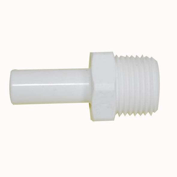 ProTool Stem Adapter 3/8in x 3/8in, white plastic tool with threaded end for connecting 3/8 inch fittings.