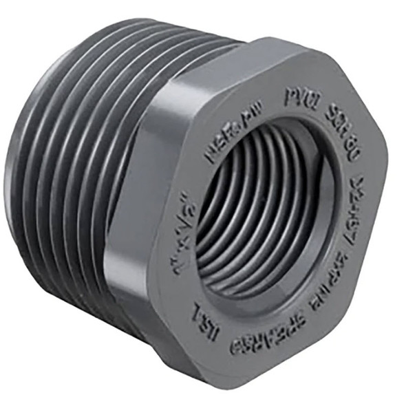 Reducing Bushing 1in to 1/2in PVC Sch80