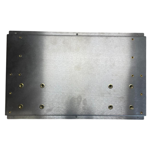 ProTool Wall Mount Plate for 2 SS RO and 2 -20in Housings with Clear Sump, metal mounting plate designed for water filtration system installation.