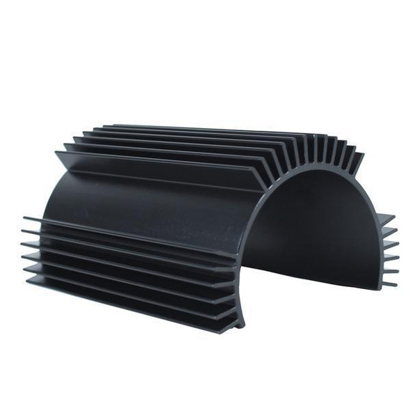 ProTool Heat Sink large 5gpm Pump, black cooling heat sink with multiple fins for effective heat dissipation.