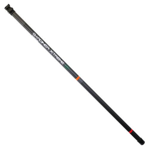 J.Racenstein Gardiner Xtreme 2 section #2 for 47ft fishing rod, telescopic extendable fishing pole with black shaft and branding.