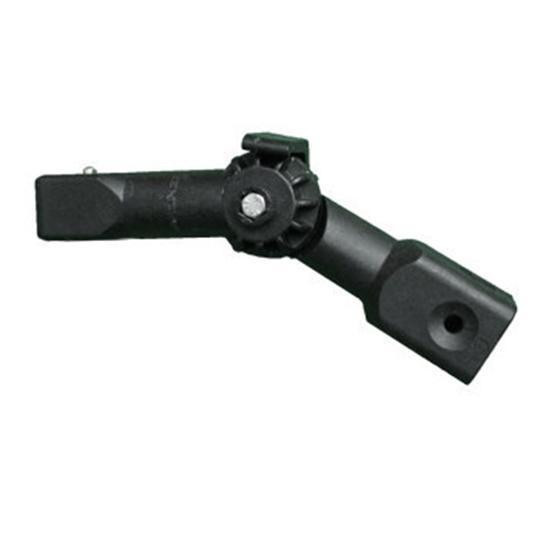 J.Racenstein Gardiner Angle Adaptor Quick-LoQ Extender, black metal gardening tool attachment with adjustable angle mechanism.