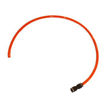 J.Racenstein Gardiner Gooseneck Hose Assembly 11-inch with push fit, flexible orange garden hose with black connector