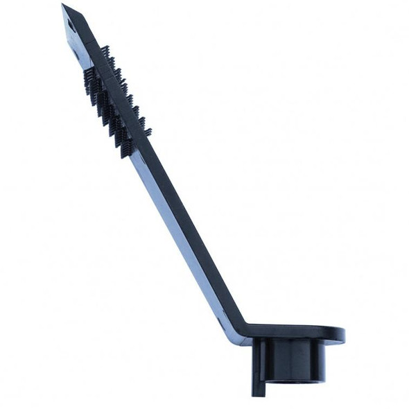 J.Racenstein Gardiner SuperScraper LONG Plastic Type1, image of a long plastic scraper with bristles for cleaning and scraping.