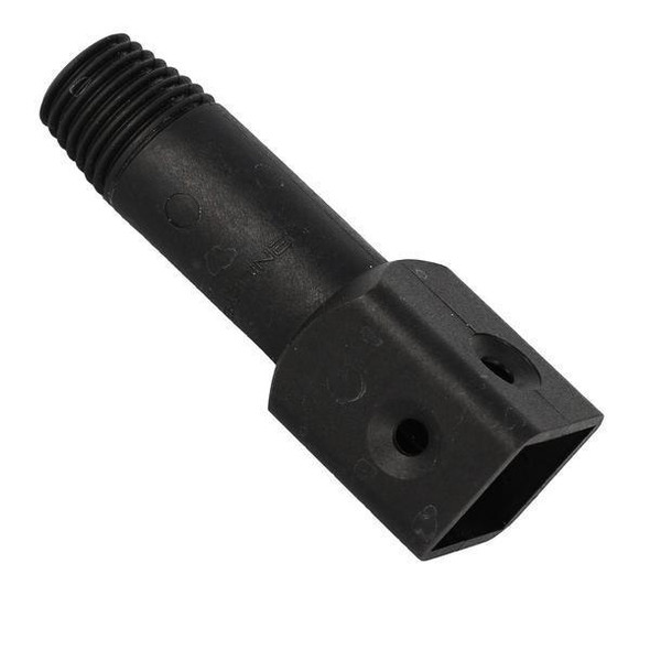 J.Racenstein Gardiner Euro Quick Loq Brush Adapter, black metal tool with threaded and square components for easy attachment and compatibility.