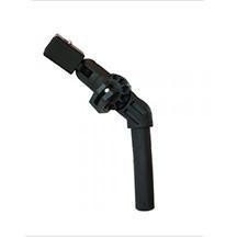 J.Racenstein Gardiner Angle Adaptor QuicK-LoQ Resi-Neck 1 Swivel, a black adjustable angle adaptor with a swivel joint for versatile use.