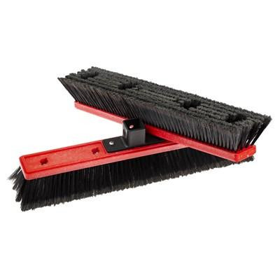 J.Racenstein Gardiner Brush Ultimate Series, multi-pressure cleaning brushes with black bristles and red handle for efficient cleaning.