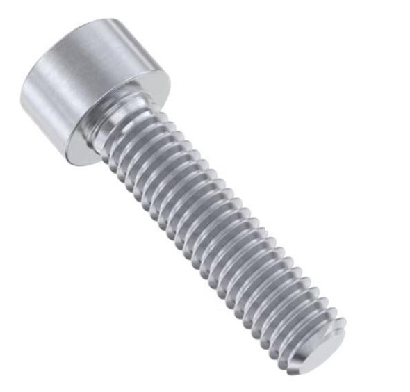 J.Racenstein TSEI M5x16 INOX screw for Rotary Brush, stainless steel screw with threaded body for tool attachment.