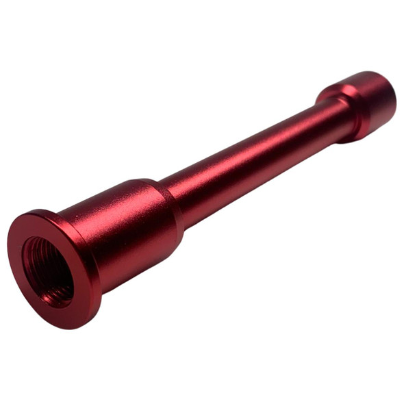 J.Racenstein Gardiner Washing Adaptor 3/8in NPTF x 1/4in NPTF, red metallic washing adaptor with threaded connections for hoses and equipment.