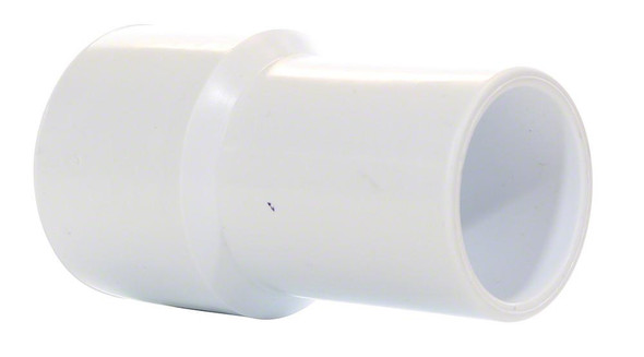 J.Racenstein Vacuum Cuff 1.5in Hose to 1.5in Cuff, white plastic vacuum hose cuff connector.