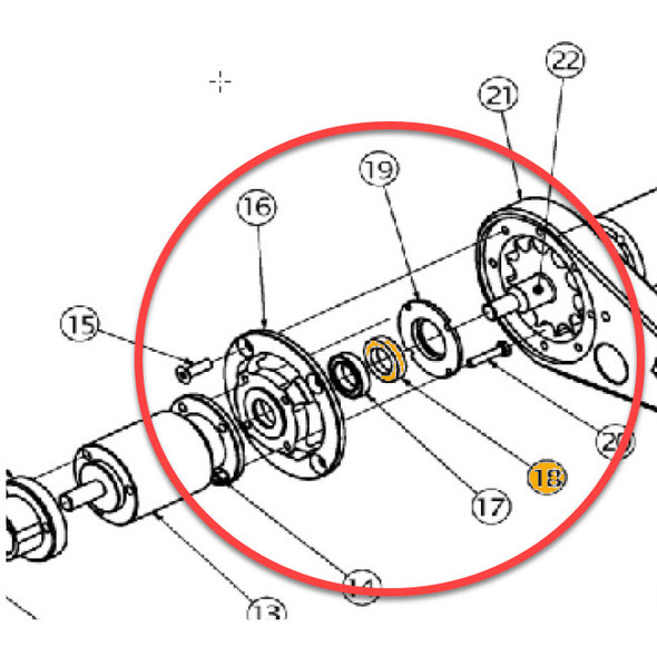 ProTool Oil Seal for 32in and 39in Rotary Brush