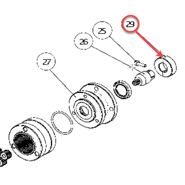 ProTool Motor Shaft Locker for 32in and 39in Rotary Brush