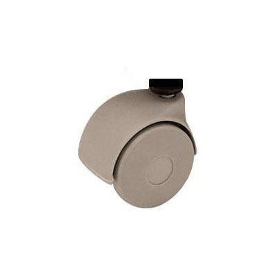 Pulex Bucket Casters, small beige plastic caster wheel with a black top for furniture or equipment mobility.