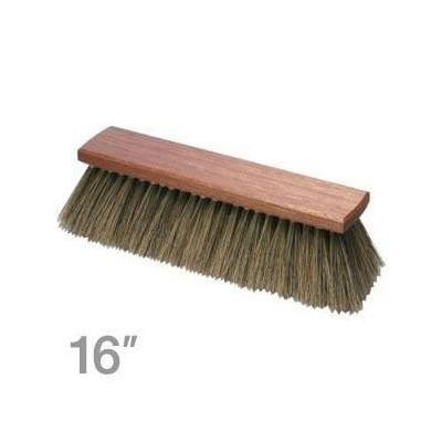 ProTool Brush Pure Bristle 616 F 16in, a hand tool with a wooden handle and natural bristle fibers for cleaning or scrubbing.