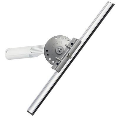 Wagtail Squeegee Aluminum Slimline, close-up of the professional window cleaning tool with a slim aluminum handle and rubber blade for efficient water removal.