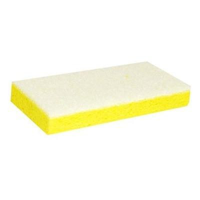 ProTool Sponge with White Backing Pad, a rectangular cleaning sponge with a white side and yellow foam side for polishing and cleaning surfaces.