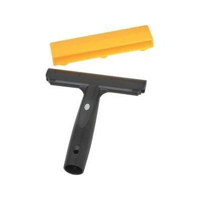 Ettore Scraper ProPlus 6in Ettore, professional window cleaning tool with yellow rubber blade and black handle