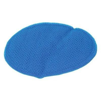 J.Racenstein Pad 05in Nylon Mr. Hardwater, image of a blue oval cleaning pad made of nylon material for cleaning and scrubbing surfaces.