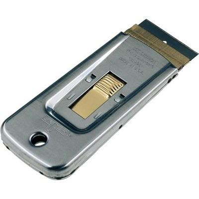 Unger Safety Scraper Unger, a handheld metal scraper with a sliding blade and ergonomic design for safe and efficient surface cleaning.