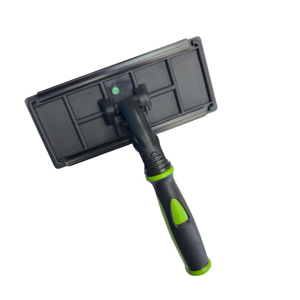 Pulex Techno Pad 10in with Handle IPC, a black and green window cleaning tool with a rectangular pad and ergonomic handle.