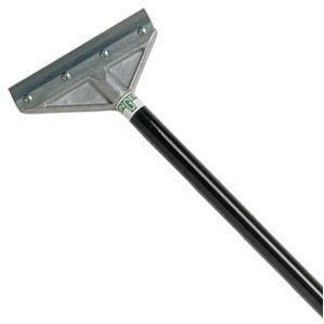 Unger Floor Scraper 08in 60in Handle HD, a heavy-duty manual floor scraping tool with a wide 8-inch metal blade and an extended 60-inch durable handle for efficient floor surface cleaning.