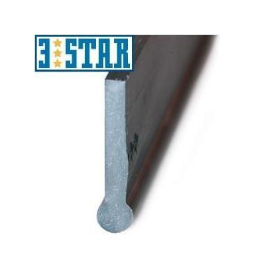 J.Racenstein Rubber 3Star, close-up image of the rubber with a smooth black surface and a rounded tip.