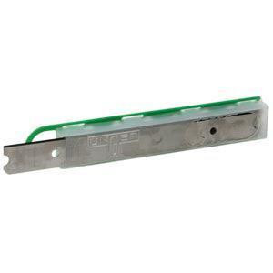 Unger Blades HSB 04in (10) Unger, industrial window cleaning blades with metal frame and green plastic end cap.
