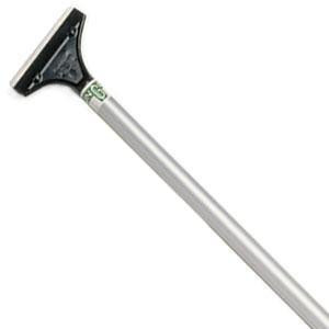 Unger Floor Scraper 48in Handle 04in Blade Unger, long-handled floor scraper with a black head and a silver extendable handle for heavy-duty floor cleaning.