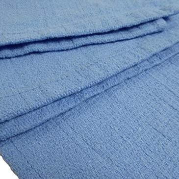 ProTool Towel Surgical Blue NEW Pre-washed 10LB, close-up of blue pre-washed surgical towels stacked and folded.