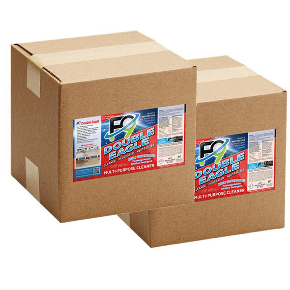 J.Racenstein F9 Knockdown 55 Gal Kit, two large brown cardboard boxes with external labels showing the product details.