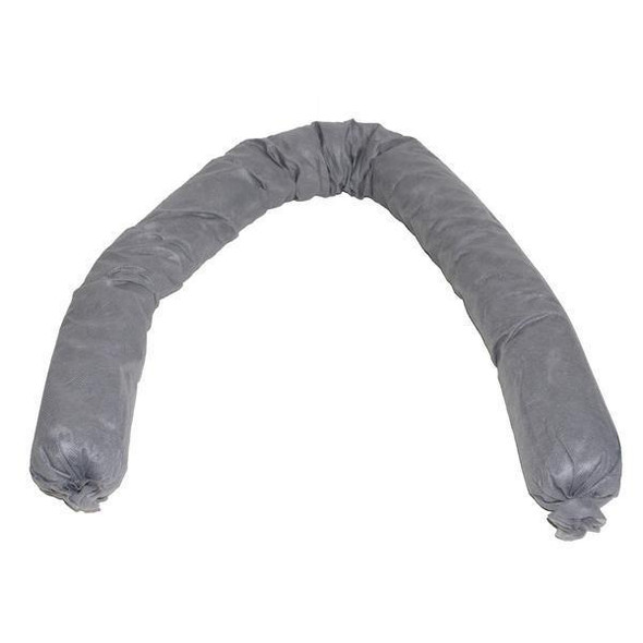 ProTool Absorbent Sock 3in x 48in, gray absorbent sock used for fluid spill containment and absorption.