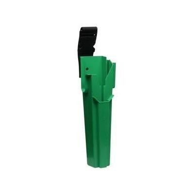 Unger Holster Bucket on a Belt Classic Unger, green cleaning tool holder with black strap for carrying cleaning supplies.