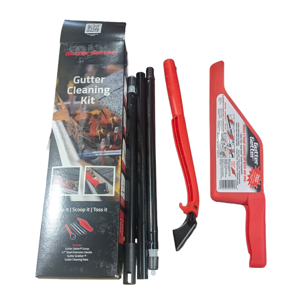 Gutter Cleaning Kit w/ scoop and gutter getting tool and pole