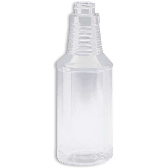 J.Racenstein Bottle Clear General Purpose 16oz 28/400 neck, empty transparent plastic bottle with a threaded neck for dispensing or storing liquids.
