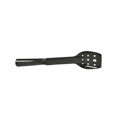 ProTool Gutter Tool, black metal gutter cleaning tool with a perforated scoop and long handle for debris removal from gutters.