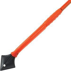 ProTool Gutter Grabber, orange long-handled gutter cleaning tool with a black spade-shaped head for removing debris from gutters.