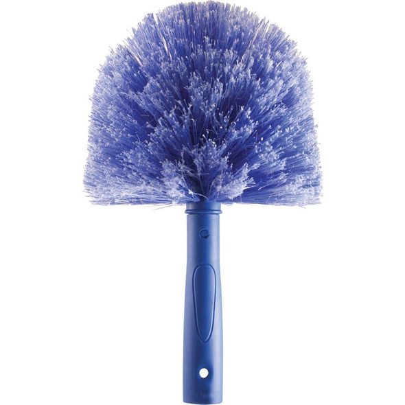 Ettore Brush Cobweb with click lock feature, blue handle and bristles designed for cobweb cleaning.