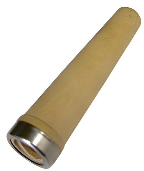J.Racenstein Wooden Pole Tip Tapered Mr.Longarm, a tapered wooden pole tip with metal fitting at base for pole extension.