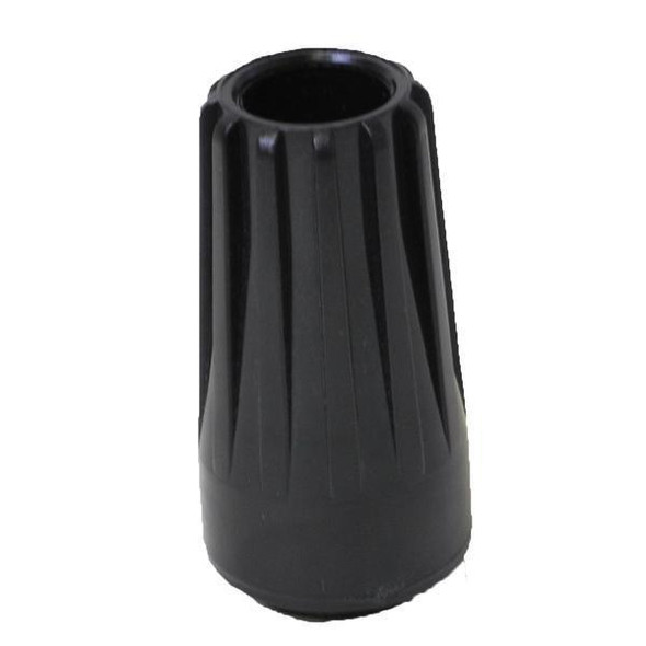 Sorbo Replacement Collar, black cylindrical replacement part with vertical ridges for water filtration system.