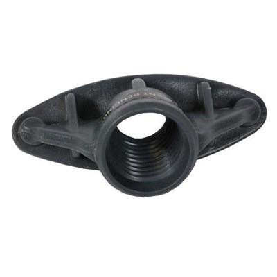 Unger Brush Replacement Head nLite Unger, a black plastic replacement brush head with mounting points for window cleaning tool.