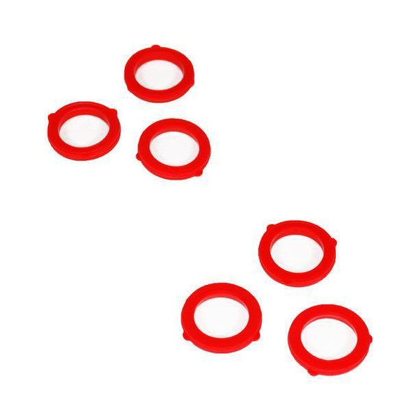 J.Racenstein Gasket Garden Hose (6) Tucker, set of six red rubber garden hose gaskets for sealing tightly and preventing leaks.