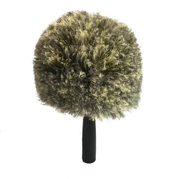 Ettore Duster Cobweb Elite Ettore, round microfiber duster for cobweb and dust removal with a black handle.