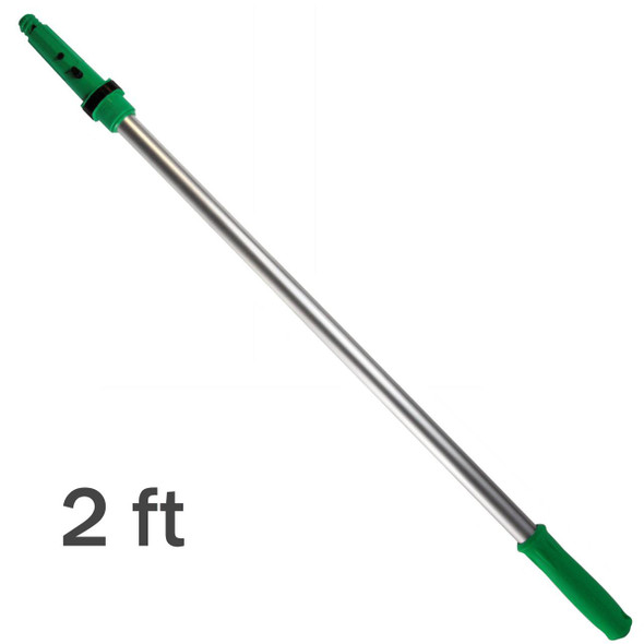 Unger Handi Handle Pole 24in Unger, 2-foot long adjustable pole with green handle and silver extension.