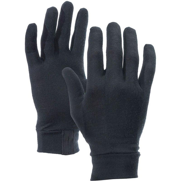 J.Racenstein Liner Glove, black lightweight thermal gloves for layering or cold weather protection.